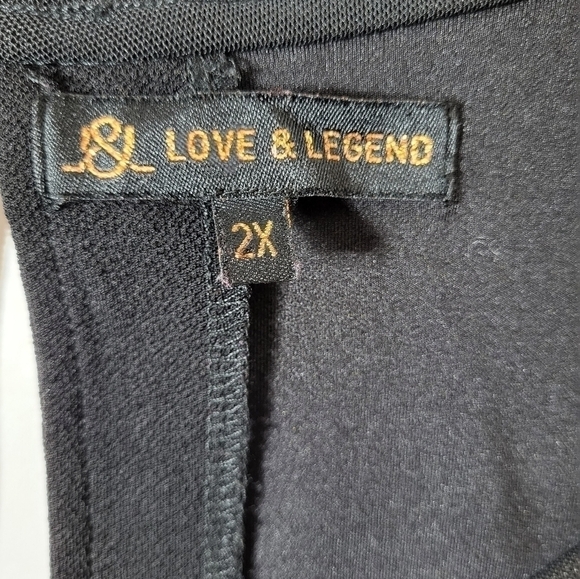 Love & Legend Long Black Top - Picture 9 of 9
